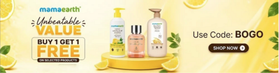 Mamaearth Buy 1 Get 1 FREE on Selected Products