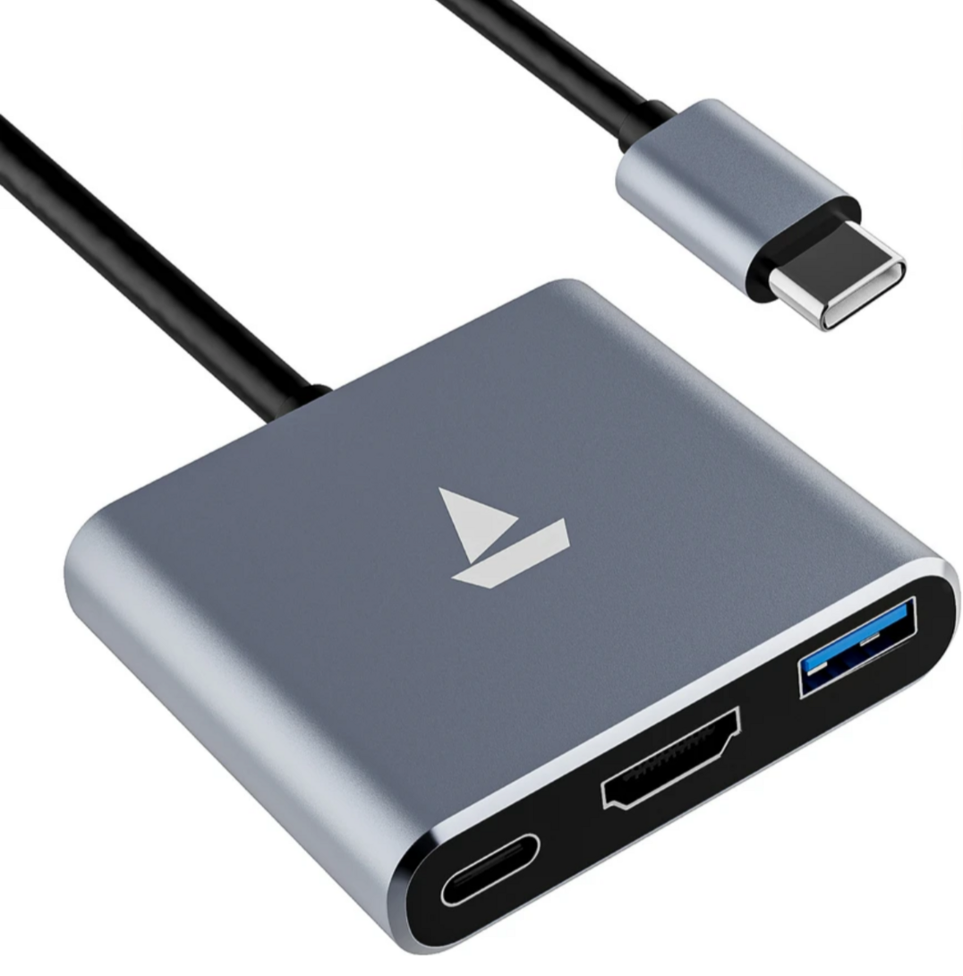 boAt Type C Swift Lynk 3 in 1 USB Hub (Silver)