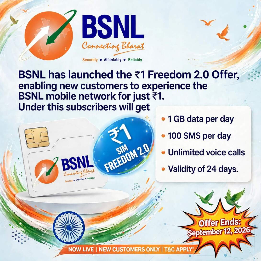 BSNL Bihar: new number at ₹1 [Freedom 2.0 offer]