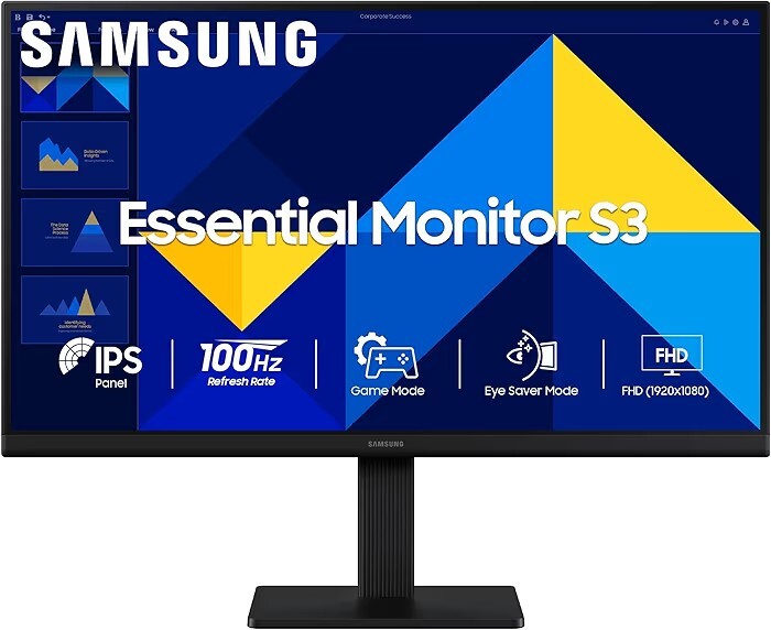 Samsung 22" (54.6 cm) S3 Flat Monitor|Super Slim Borderless Design