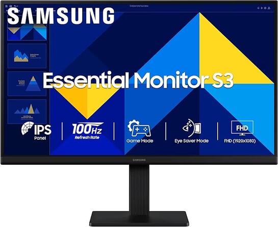 Samsung 22" (54.6 cm) S3 Flat Monitor|Super Slim Borderless Design