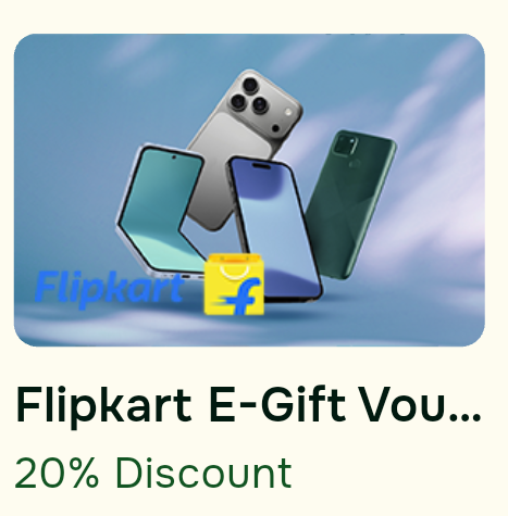 (New users) Woohoo - Flipkart Gift Card at 20% discount