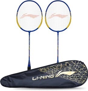 LI-NING XP-70-IV ( strung ) - Pack of 2 With 1 full cover Black, Gold Strung Badminton Racquet (Pack of: 2, 93 g)
