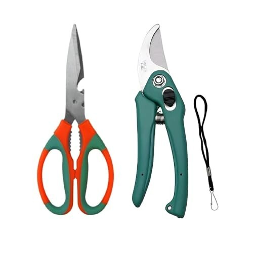 Ocean Mart Combo - Hand Pruner Cutter & Gardening Scissors [Apply 45% Coupon]