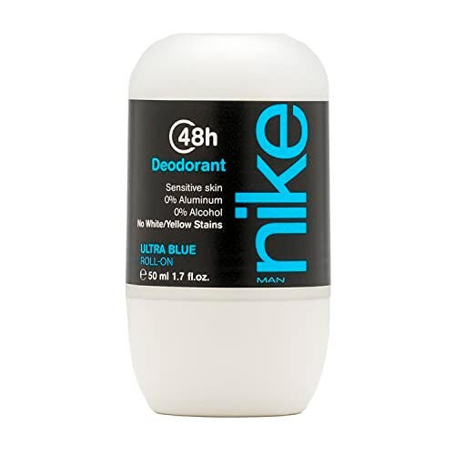 Nike Ultra Blue Deodorant Roll-On for Men - Long Lasting Freshness, 50ml