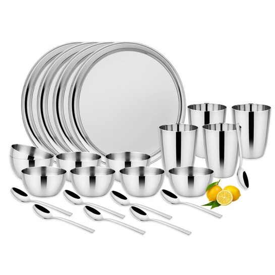 Steelcraft Premium Stainless Steel Clay Dinner Set-24 Pcs [24% Coupon]
