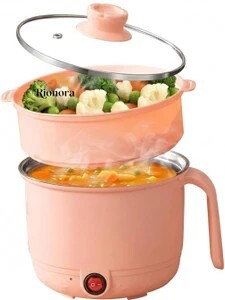 Mrfashion Multipurpose 1.5L Electric Travel Cooker with Tempered Glass Lid