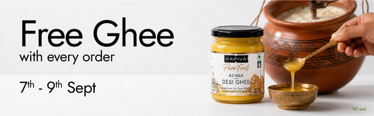 Kapiva Free Ghee with every order (7th - 9th Sept)