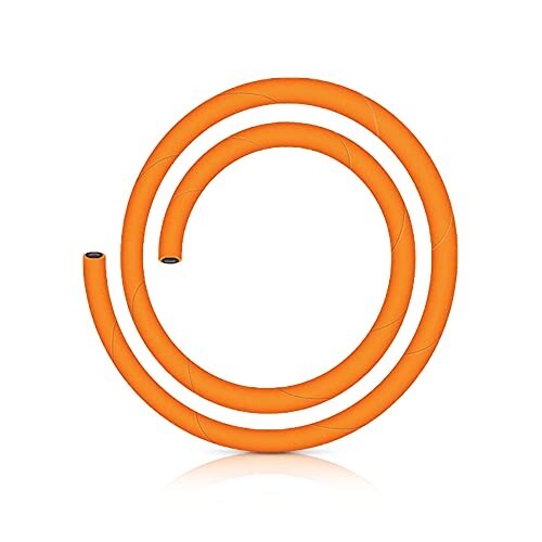 Prestige 1.5M LPG Rubber Hose Pipe with Reinforced Steel Wire, ISI Certified (Orange)
