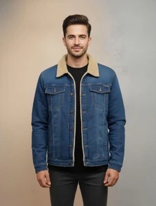 NUEVOSPORTA Men Washed Denim Jacket
