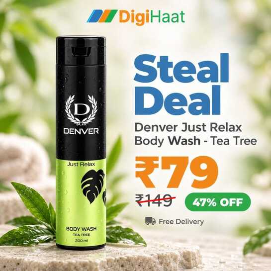 Denver Just Relax Tea Tree Body Wash Enriched with Tea Tree Extracts - Best Body Wash Cleanser for Men - 200ml