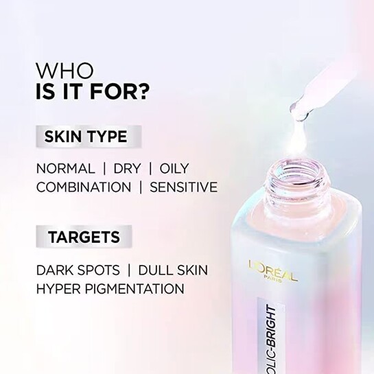 L'ORÉAL Paris Glycolic Bright Instant Glowing Serum Reduce Dark Spot 30 Ml (A Product Of Spain)