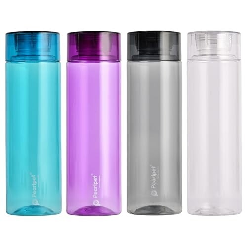 PEARLPET- Hydrous BPA-free Plastic Water Bottle Set of 4 Pcs, Each 1000ml [39% Coupon]
