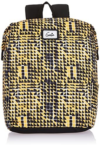 Genie Mosaic Daypack for Women & Girls (15L) | Mustard Yellow
