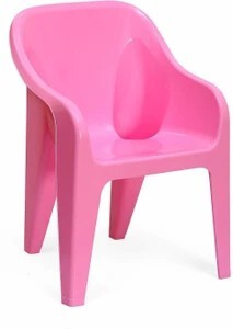 Nilkamal Plastic Eeezygo Baby Chair Modern & Comfortable with Arm & Backrest|Study Chair Plastic Chair (Finish Color - PINK, Pre-assembled)