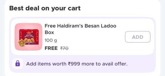 Blinkit Free laddu offer 