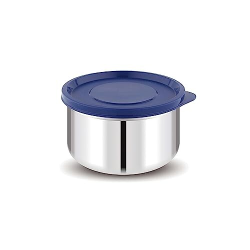 Attro Prime Stainless Steel Single Wall Storage Containers Airtight & Leak Proof Containers for Office Use, School, Picnic, 550 ml - Blue
