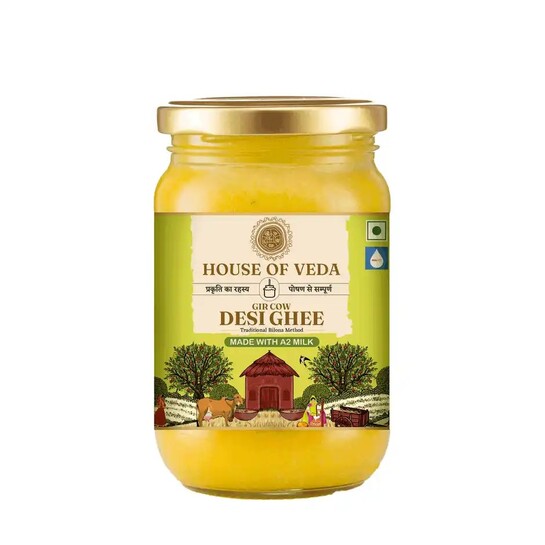 Zepto - House Of Veda A2 Bilona Cow Ghee 500ml @332, Kesari Halwa 130gm @43, Nylon Sev 250gm @16Dry fruit chikki 6pc @81 and more
