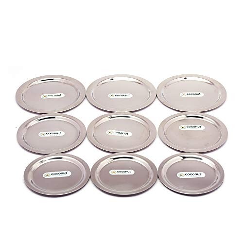 [Mrp Error] Coconut Stainless Steel Ciba Lid Set – 9 Pcs