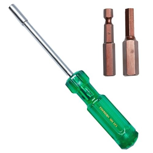 Taparia Make, Bit Holder Screwdriver with 50mm Single Side Bits of 1/4" Hex Shank, S2 Grade, Of Tip Size - Hex 8, 10mm Suitable for DIY, Home, Professional & Industrial Applications