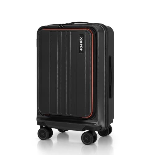 HRX Charcoal Grey Cabin Size Urban Laptop 2.0 Polycarbonate Hard Shell Suitcase 