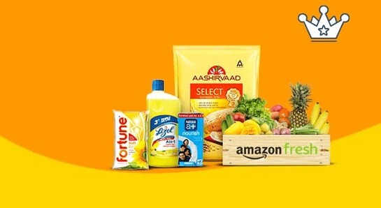 Amazon fresh shopping  Get flat ₹100 back Min order: ₹1299 |₹200 back ₹2499