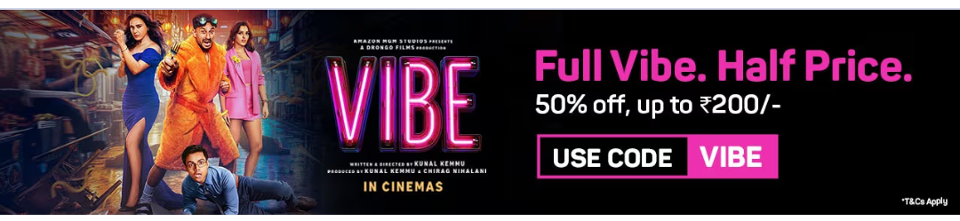District & BookMyShow | Get 50% Off On Weekend Shows Of VIBE 