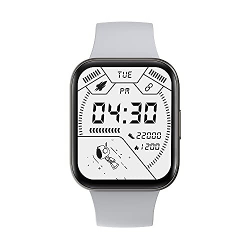 AireeZ P25 Smart Fitness Watch, 1.70" HD Curved Display, Grey HR-BP-SpO2 Monitoring