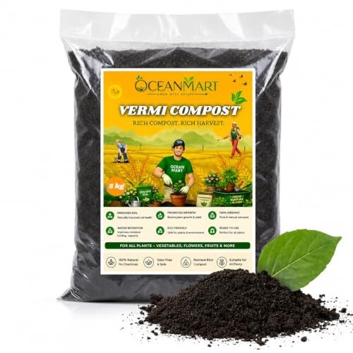 OCEAN MART Organic Vermicompost for Plants 5 Kg | [50% Coupon]
