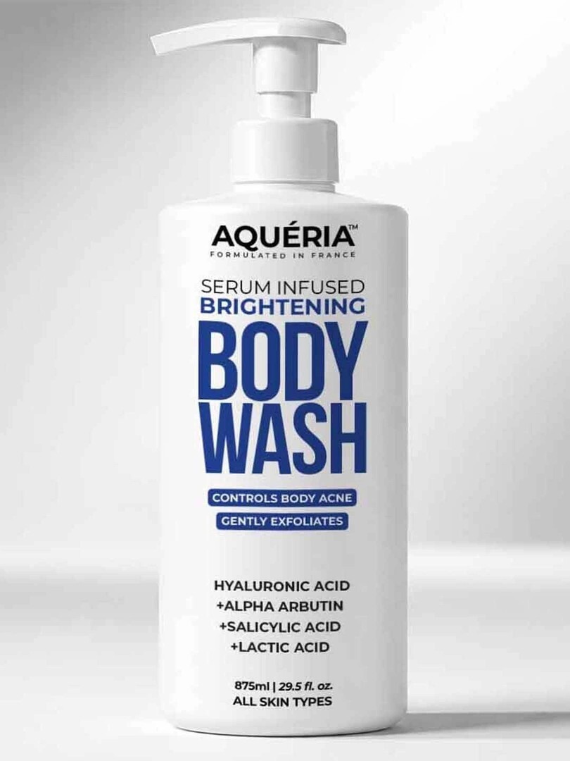 Aqueria Unisex 3-in-1 Brightening Shower Gel with Hyaluronic Acid & Alpha Arbutin