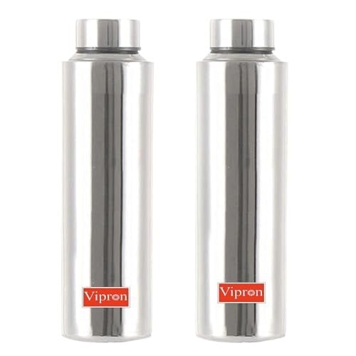 Vone Stainless Steel Water Bottle, Fridge Bottle Set of 2 pcs, Size: 1 Litre (pack of 2)