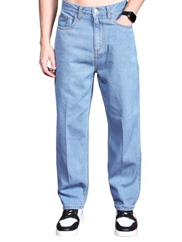 Highlander Men’s Straight Fit Jeans | Mid Rise | Stretchable Fabric | Designed for Comfort & Ease of Movement | Jeans for Man