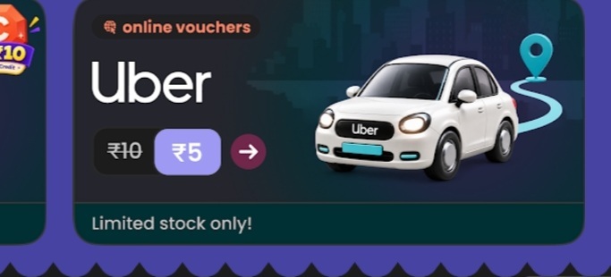 Magicpin- 50% off Uber 10rs at Rs5 only