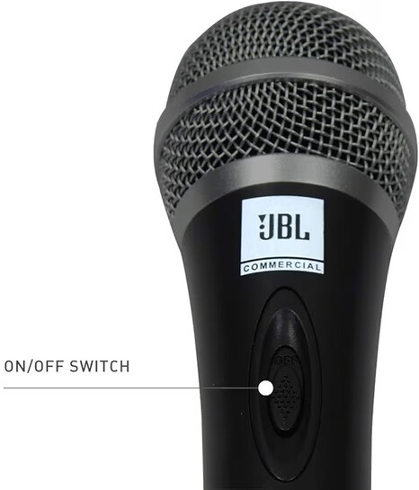 JBL Commercial CSHM10 Handheld Dynamic Unidirectional Microphone with On/Off Switch – XLR Output (Cable Not Included)