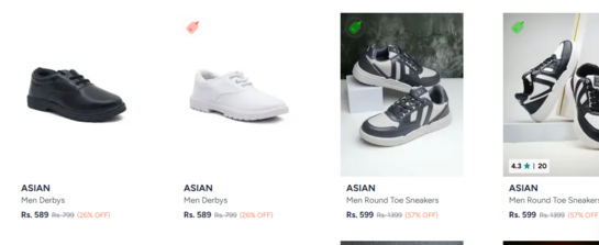ASIAN Men's Round Toe Colourblocked Casual Sneakers  start (599)
