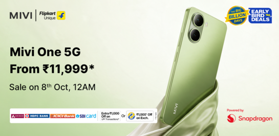 Sale on 8th October 12am : Mivi One 5G (Green, 128 GB) (4 GB RAM)