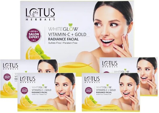 LOTUS HERBALS WhiteGlow Vitamin C + Gold Radiance Facial Kit(4 in...more