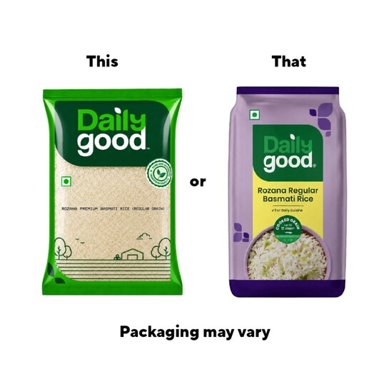Zepto - Daily Good Rozana Regular Basmati Rice | Medium Grain  5kg 