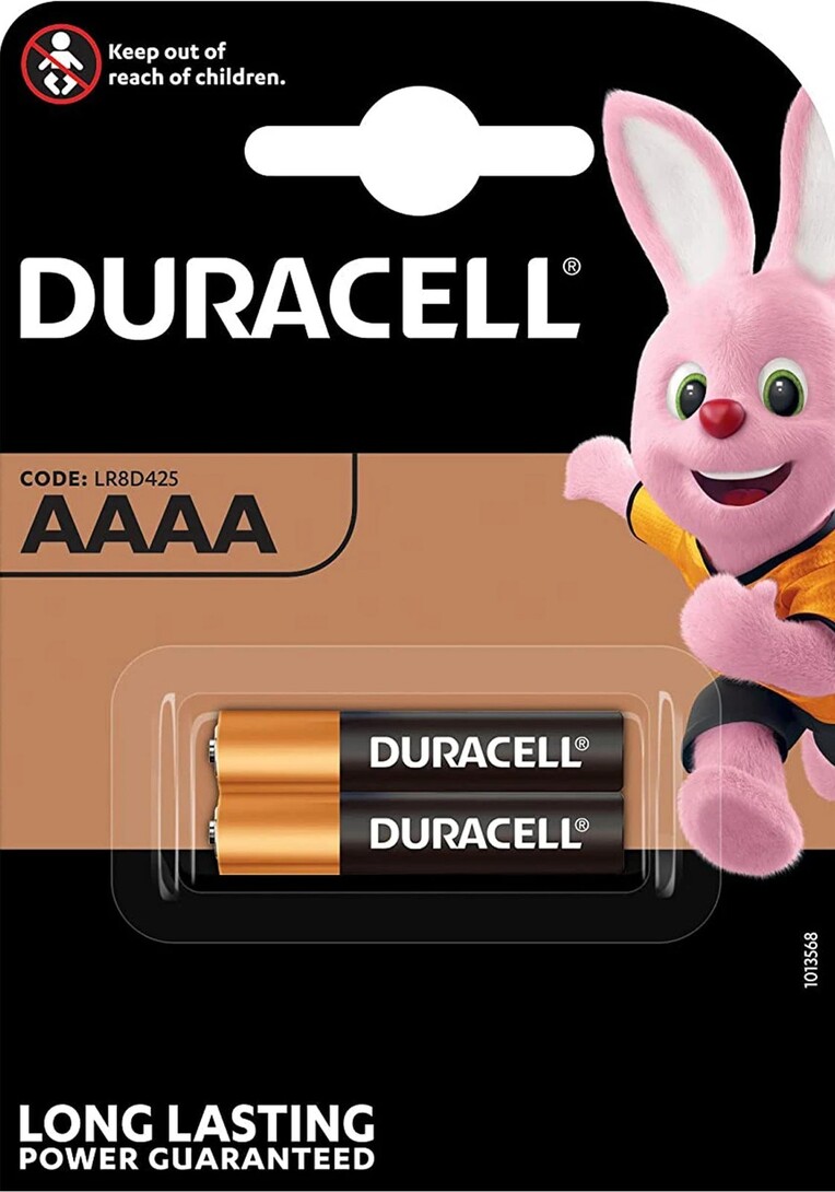 DURACELL SPECIALTY ALKALINE AAAA BATTERIES 1,5V, Pack of 2  Battery