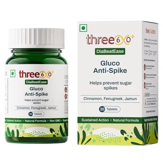 Zepto - upto 93% off on  three60+ Diabeatease Gluco Anti-Spike Tablets & Vlado's Himalayan Organics products