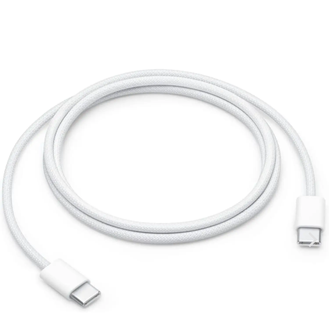 Apple 1 Mtr 60W USB-C Charge Cable with Woven Design (White)