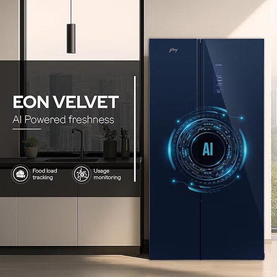 Godrej RS EONVELVET 646C RIT SM BL Side By Side Refrigerator