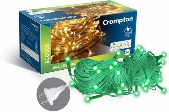 Crompton 48 LEDs 10 m Green Steady String Rice Lights (Pack of 1)