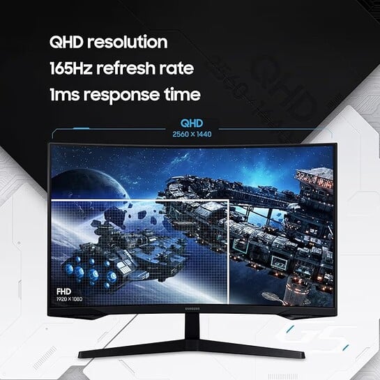 Samsung 27" (68.5cm) Odyssey G5 2K Curved Gaming Monitor