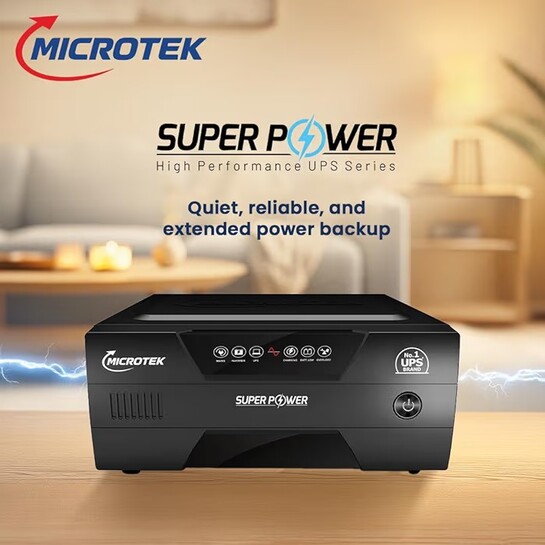 Microtek Super Power NEW 900 Pure Digital Wave Inverter 12V | 800VA/675W Home UPS Inverter | Intelligent CCCV Charging