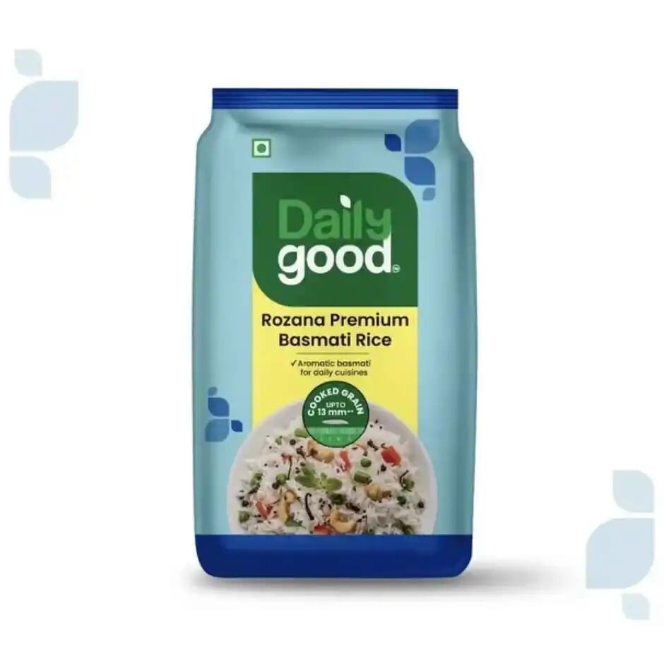 Zepto - Daily Good Rozana Premium Basmati Rice 5kg | Medium Grain (Location Specific)