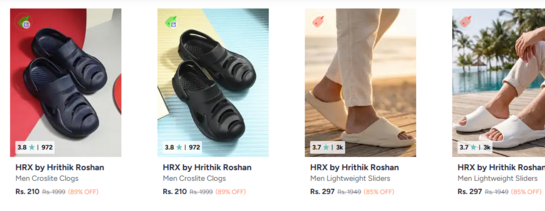 Everyday Casual Steal: HRX Men's Footwear Collection [@ Up to 89% OFF