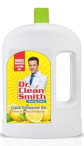 Dishwash Gel Refill Can, (Lemon) - 1 Ltr (Pack of 4)