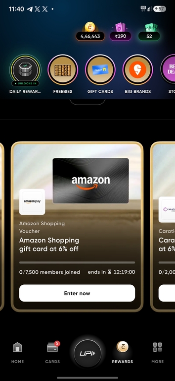 Cred Amazon shopping gv @6% off