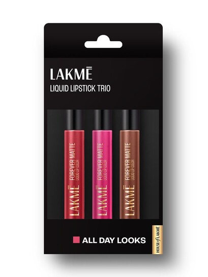 Buy Lakme Forever Matte Long Stay Light Weight Liquid Lipstick Trio 16.8ml All Day Looks - Lipstick for Women 33942195 | Myntra